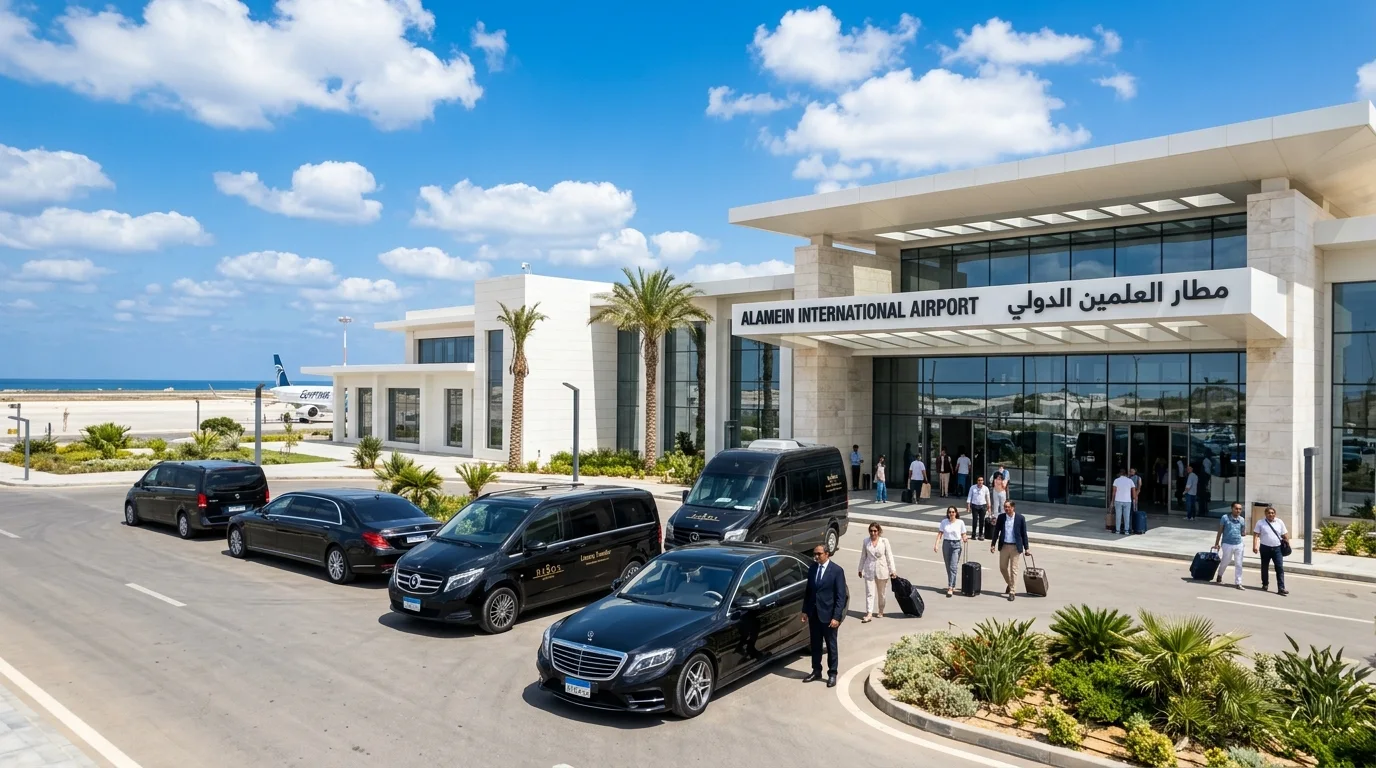 Al Alamein International Airport terminal building on Egypt North Coast